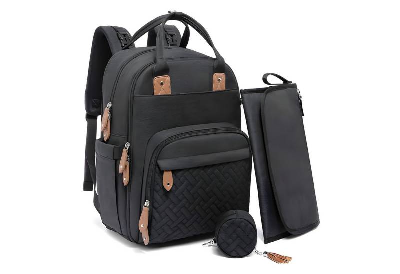 POPOLIC Wickeltasche Multifunktionale Mamatasche,Wickelrucksack Lässiger Rucksack, für Mama und Papa, Einheitsgröße von POPOLIC