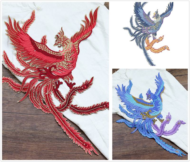 1 Stk Phoenix Muster Spitze Applikationen, Bestickte Blumen, Patches Für Hochzeit Liefert, Braut Haar Blume, Kopfschmuck | 168-132 von POPOLace