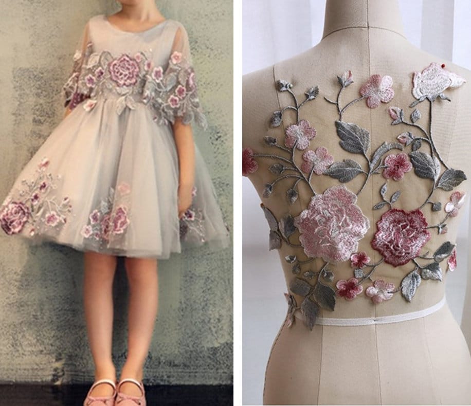 1 Stück/1 Paar Floralen Spitzenapplikationen, Gestickte Blumen, Patches Für Hochzeit Zubehör, Braut Haar Flower, Headpiece(186-140 von POPOLace