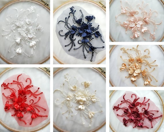 1 Stück Florale Lace Appliques, Mehrfarbig Gestickte Perlenblüten, Muster Für Hochzeitsvorräte, Brauthaar Blumen .headpiece-120-329 1 Stück Florale Lace Appliques, Mehrfarbig Gestickte Perlenblüten, Muster Für Hochzeitsvorräte, Brauthaar Blumen .headpiece-120-329 von POPOLace