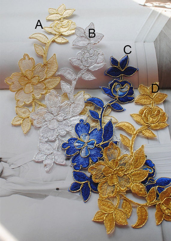 2 Stk. Bestickte Applikationen, Bügelbilder Für Kleidzubehör, Bügelbild Haarblume, Headpiece(89-6 2 Stk. Bestickte Applikationen, Bügelbilder Für Kleidzubehör, Bügelbild Haarblume, Headpiece(89-6 von POPOLace