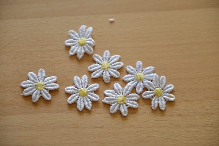 20 Stück Spitzenapplikationen, Gestickte Blumen, Patches Für Hochzeit Zubehör, Braut Haar Flower, Headpiece(63-97 von POPOLace
