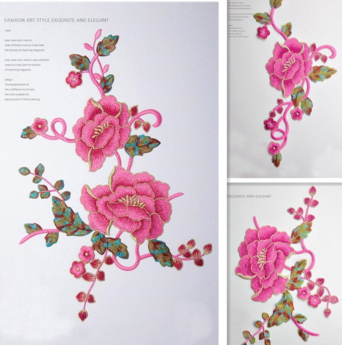 Bestickte Applikationen, Bestickte Blumen Patches Für Kleid Diy Liefert, Haar Blume(159-7 von POPOLace