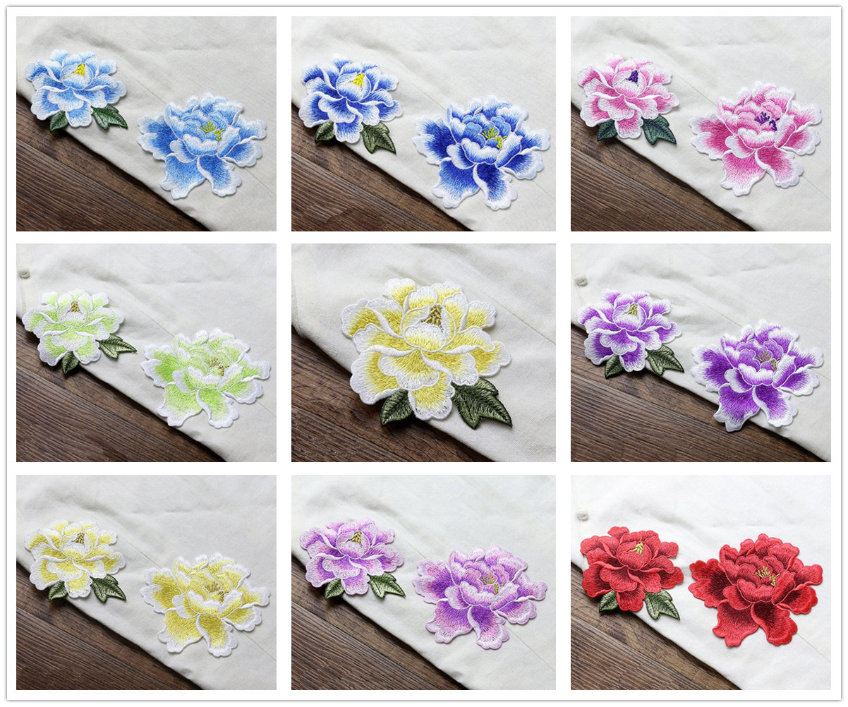 Bestickte Appliques, 8 Farben Gestickte Blume, Nähkadeln Für Kleiderwaren, Für Dress Diy, Blume Appliques | 168-112 von POPOLace