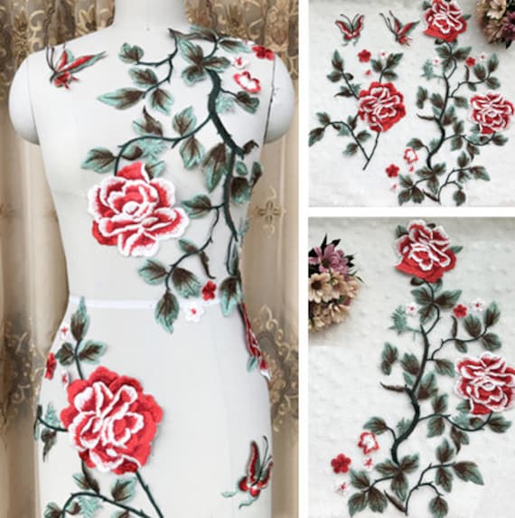 Bestickte Appliques, Gestickte Patches Für Dress-Diy-Lieferungen, Für Dress Flower-186-56 von POPOLace