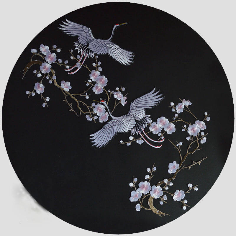 Eisen Auf Pflaumenblüten Gestickte Appliques, Stickstoffblüten, Muster Für Das Dress Lieferungen 83-82 von POPOLace