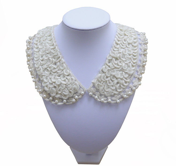 Perlen Spitze Kragen Applikationen, Perle Für Diy Kleid, 1 Stück | 129-7 von POPOLace