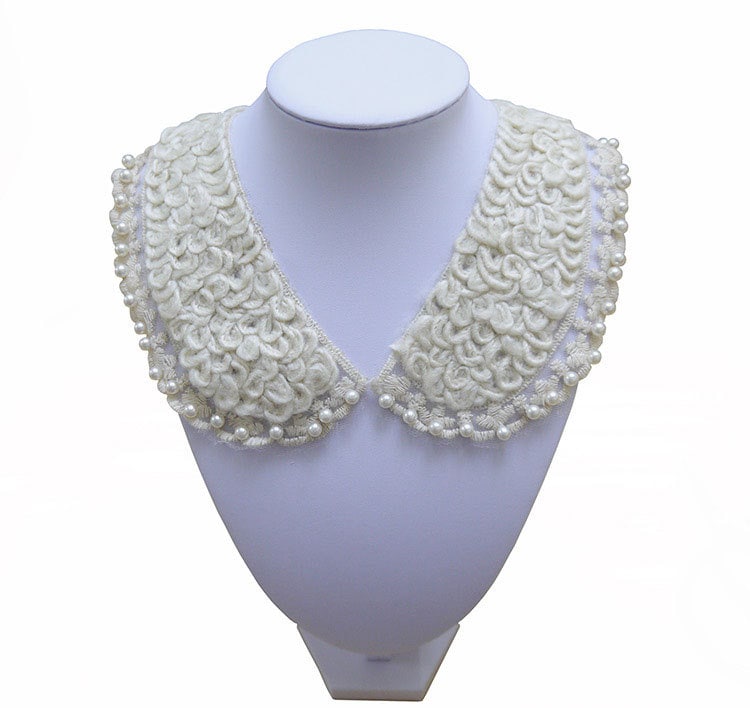 Perlen Spitze Kragen Applikationen, Perle Für Diy Kleid, 1 Stück | 129-7 von POPOLace