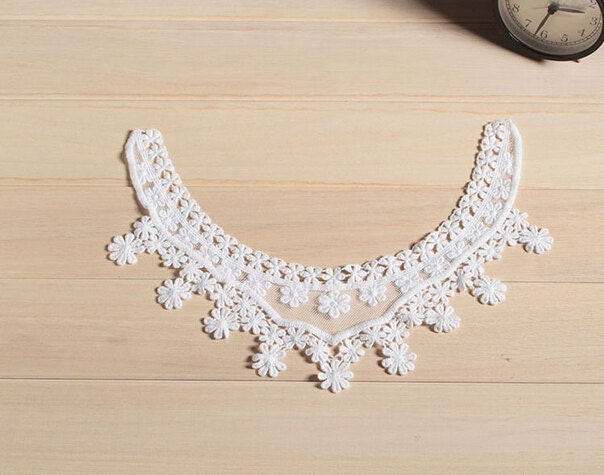 Venedig Lace Halsband Applikationen, Floral Emboridered Collar 1 Stk.(91-20 von POPOLace