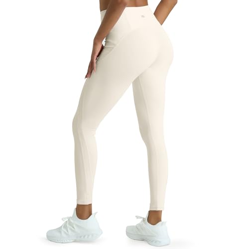 POPSUGAR Yogahose für Damen, ultra-hohe Taille, Leggings für Fitnessstudio, Workout-Leggings mit Tasche, Latte, M von POPSUGAR