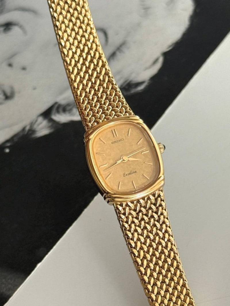 Vintage Seiko Exeline 90Er Jahre Goldfarbene Quarzuhr Japan Made Damenuhr von POPTheCenturyTime