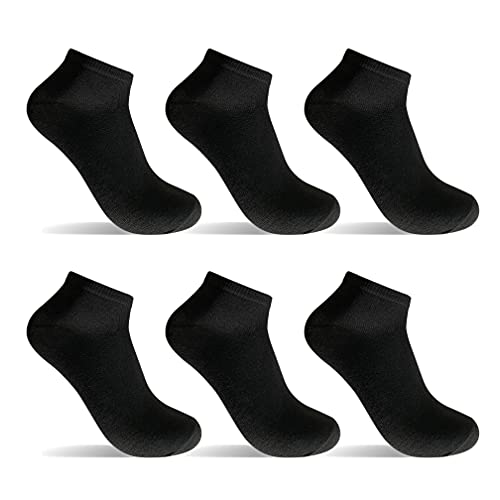 POPYS® Sneakersocken Damen & Herren Baumwolle | Socken Unisex | Knöchelsocken | Herren Socken | Damen Socken. (DE/NL/SE/PL, Numerisch, 35, 40, Regular, Regular, 6 Paar Schwarz) von POPYS