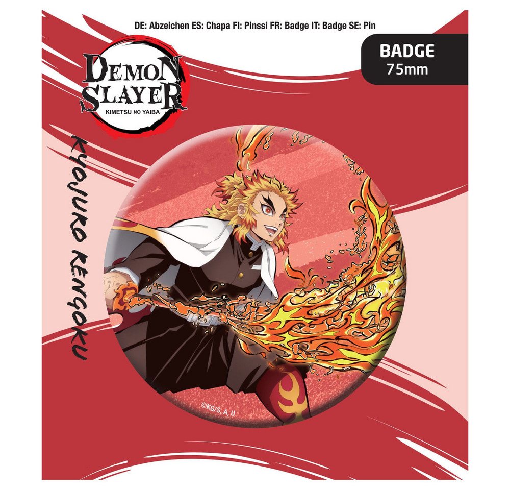 POPbuddies Anstecknadel Demon Slayer: Kimetsu no Yaiba Ansteck-Button Kyojuro Rengoku POPbuddies Anstecknadel Demon Slayer: Kimetsu no Yaiba Ansteck-Button Kyojuro Rengoku von POPbuddies