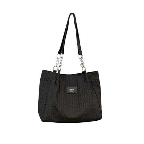 PORRASSO Damen Handtasche Mode Tote Schultertasche Shopper Henkeltaschen für Dating Reisen Täglicher Gebrauch Schwarz von PORRASSO