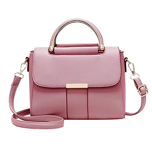 PORRASSO Damen Schultertasche Mode Handtasche PU Leder Top Griff Tasche Umhängetasche Schöne Henkeltasche für Dating Einkaufen Täglicher Gebrauch Rosa von PORRASSO