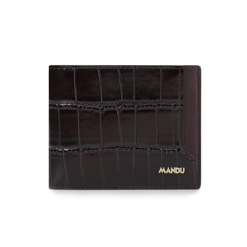 PORRASSO Geldbörse RFID Schutz Geldbeutel Herren Portemonnaie in Bifold PU Wallet Mode Brieftasche mit 8 Kartenfächern Kaffee von PORRASSO