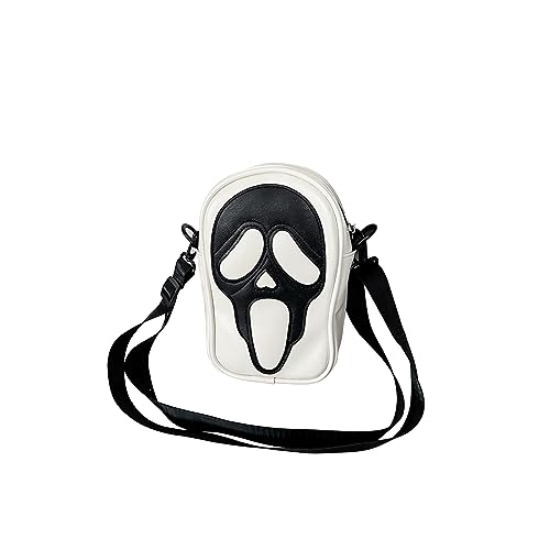 PORRASSO Ghost Umhängetasche Damen Schultertasche Crossbody Bag Paare Messenger-Tasche für Halloween Reisen Täglichen Gebrauch Weiß von PORRASSO