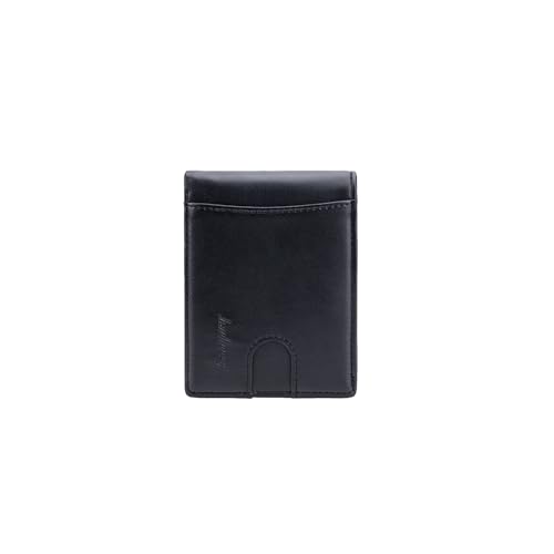 PORRASSO Men Wallets RFID Blocking Slim Wallet Bifold Card Holder PU Wallet with 7 Card Slots Schwarz A von PORRASSO