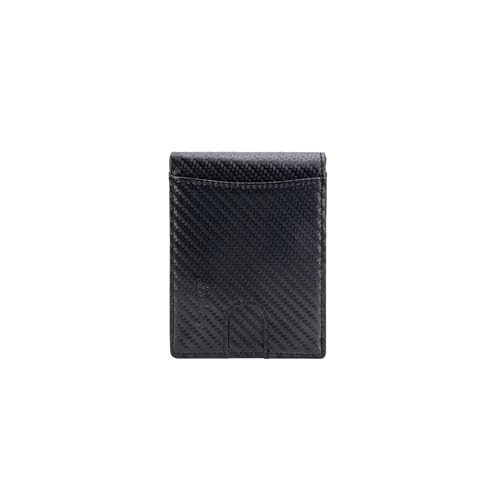 PORRASSO Men Wallets RFID Blocking Slim Wallet Bifold Card Holder PU Wallet with 7 Card Slots Schwarz B von PORRASSO