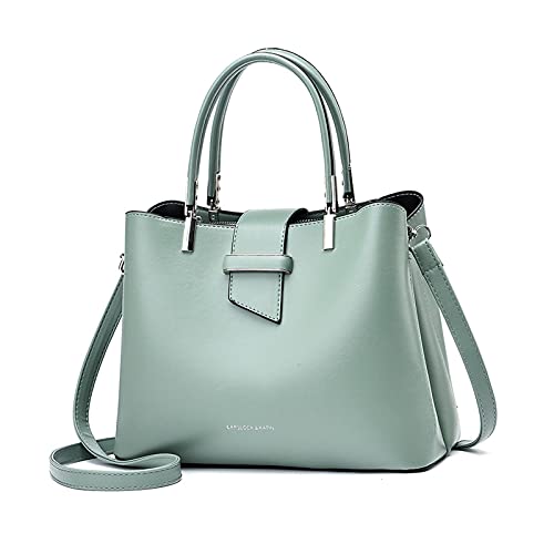 PORRASSO Mode Handtasche Damen Henkeltasche Schultertasche Frauen Umhängetasche PU Leder Beuteltasche Top Griff Taschen Grün von PORRASSO