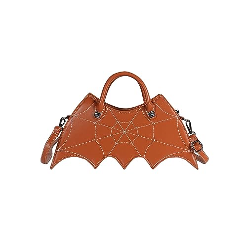 PORRASSO Mode Umhängetasche Damen Schultertasche Gothic Handtasche Fledermaus Flügel Crossbody Bag Messenger-Tasche für Halloween Reisen Täglichen Gebrauch Braun von PORRASSO