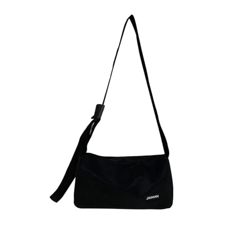 PORRASSO Umhängetasche Damen Schultertasche Casual Crossbody Bag Paare Nylon Messenger-Tasche für Reisen Täglichen Gebrauch Schwarz von PORRASSO