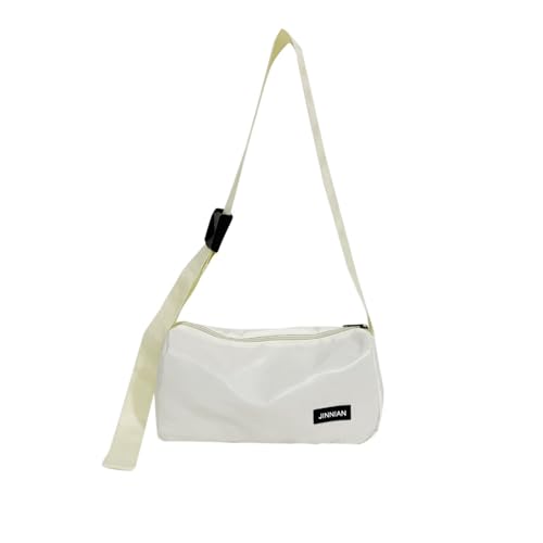 PORRASSO Umhängetasche Damen Schultertasche Casual Crossbody Bag Paare Nylon Messenger-Tasche für Reisen Täglichen Gebrauch Weiß von PORRASSO