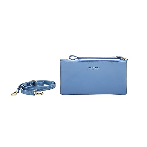 PORRASSO Umhängetasche Handy Mode Touchscreen Geldbörse Damen Clutch Bag Portemonnaie PU Geldbeutel Schultertasche für Party Hochzeit Reisen Blau von PORRASSO