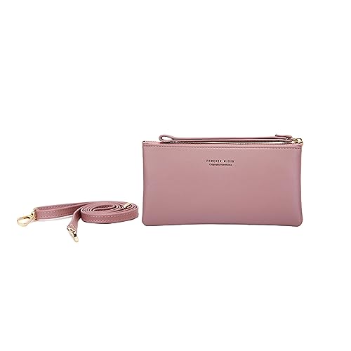 PORRASSO Umhängetasche Handy Mode Touchscreen Geldbörse Damen Clutch Bag Portemonnaie PU Geldbeutel Schultertasche für Party Hochzeit Reisen Lila von PORRASSO