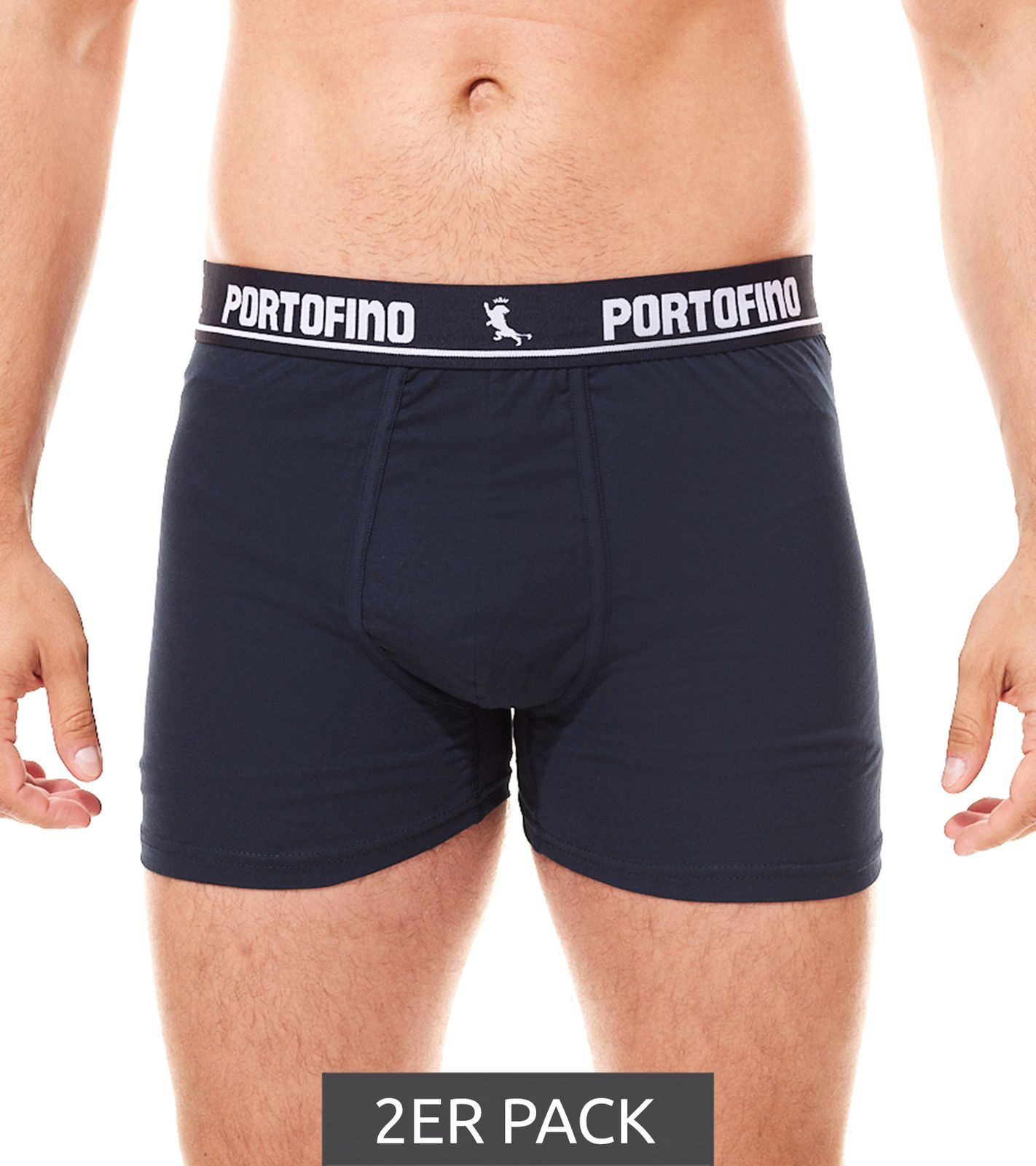 2er Pack PORTOFINO Herren Boxershorts weiche Unterwäsche PF100-003 Navy von PORTOFINO