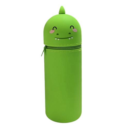 2 in 1 Silikon Federmäppchen, 2 in 1 Weiche Silikontasche Kawaii Federmäppchen Federtasche aus weichem Silikon für Stifte, Federmappe und Stiftehalter, Mäppchen Tiere, Schlampermäppchen (Hai) von PORUPAEL