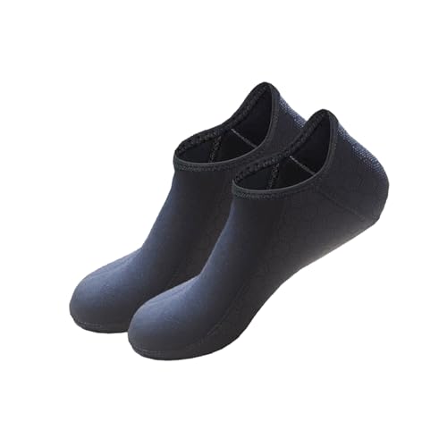 PORUPAEL Tauchsocken Neoprensocken rutschfest für Damen Herren, Neoprene Diving Socks Neoprenanzug (DE/NL/SE/PL, Alphanumerisch, L, Regular, Regular, Schwarz) von PORUPAEL