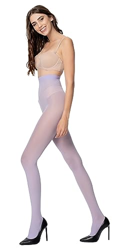 POSE 40 DEN Mikrofaser Strumpfhose für Damen | Reißfest Strumpfhosen mit hoher Taille in Weiß, Schwarz, Rot, Rosa, Blau, Grün, Lila, Braun, Gelb Farbe | 2, heidekraut von POSE