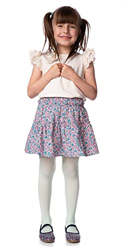 POSE Kinder Strumpfhose für Mädchen aus Microfaser 40 DEN | bunte weiße schwarze blickdichte Strumpfhose | 19 Farben und 6 Größen | 104-110, seladongrün von POSE