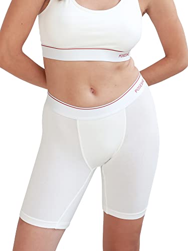 POSESHE Damen-Boxershorts 8″ Innennaht, ultraweiche Micromodal Boyshorts Unterwäsche,White - 8 Inseam,5X von POSESHE