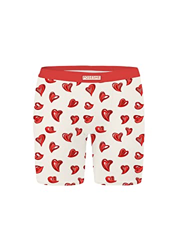 POSESHE Damen-Boxershorts 8″ Innennaht, ultraweiche Micromodal Boyshorts Unterwäsche,Sweetheart - 8 Inseam,1X von POSESHE