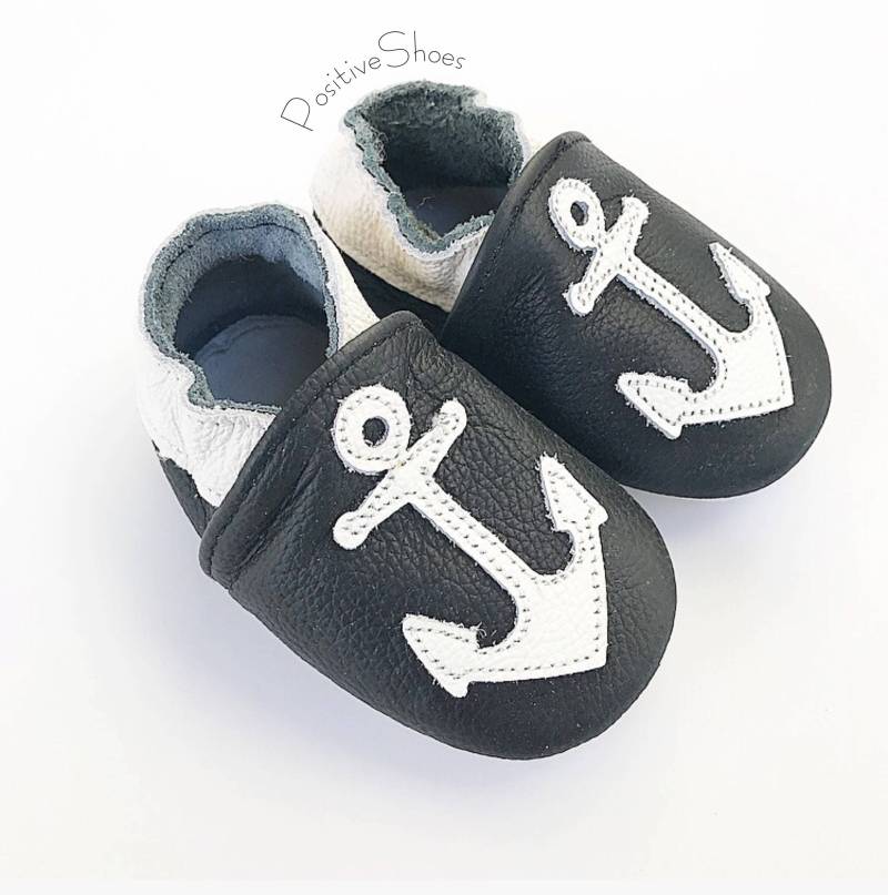 Krabbelschuhe Mit Anker von POSITIVESHOES