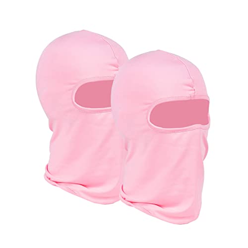 POSSBAY Winter Sturmhaube für Herren und Damen,Winddicht Thermo Balaclava Gesichtsmaske Skimaske für Outdoor Sports Radfahren, Skifahren, Motorrad, Fahrrad, 2 Pieces pink, Einheitsgröße von POSSBAY