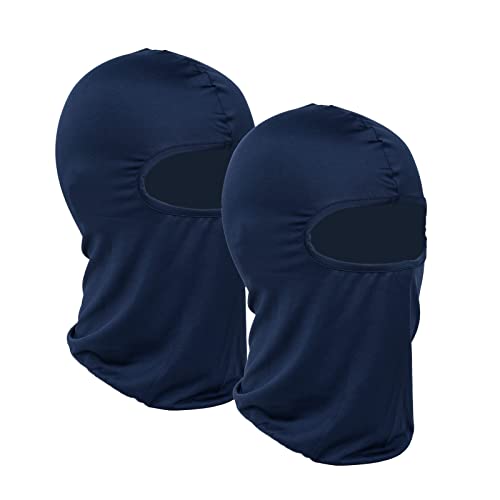 POSSBAY Grey Cool Balaclava Balaclava Windproof Motorcycle Mask for Outdoor Sports Winter Summer Bicycle Motorcycle Driving Holiday, 2 pieces royal blue, Einheitsgröße von POSSBAY