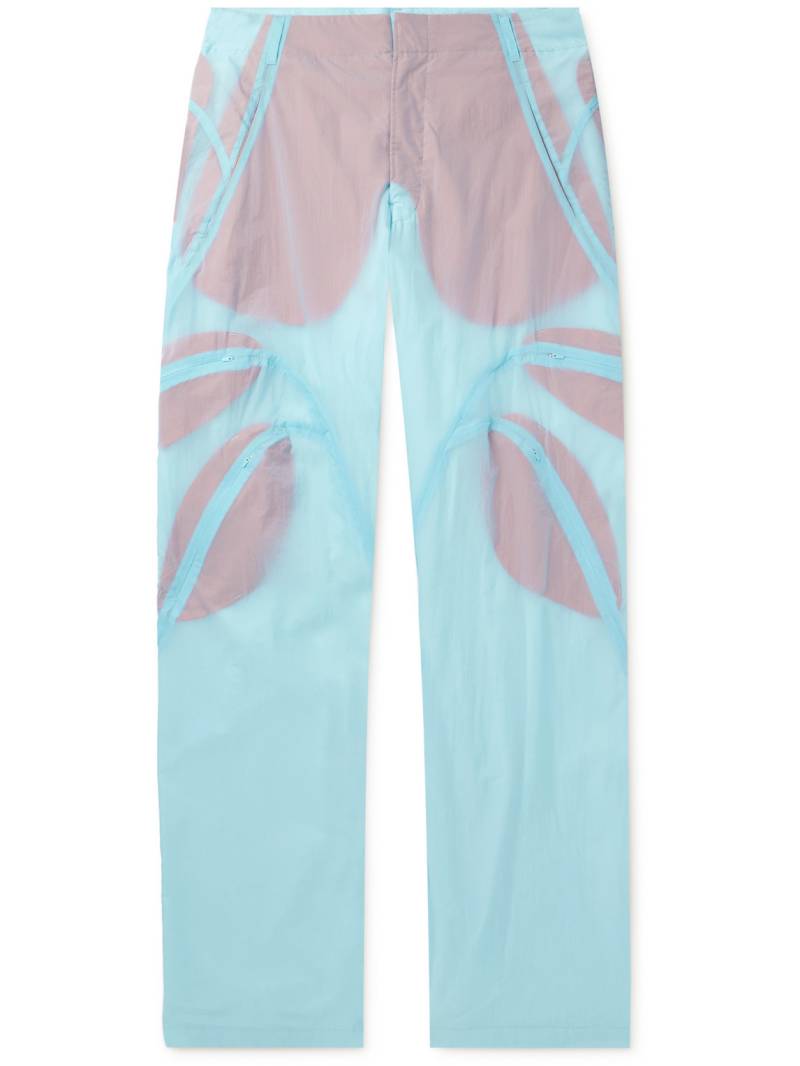 POST ARCHIVE FACTION - 5.0 Center Straight-Leg Crinkled-Shell Trousers - Men - Blue - S von POST ARCHIVE FACTION