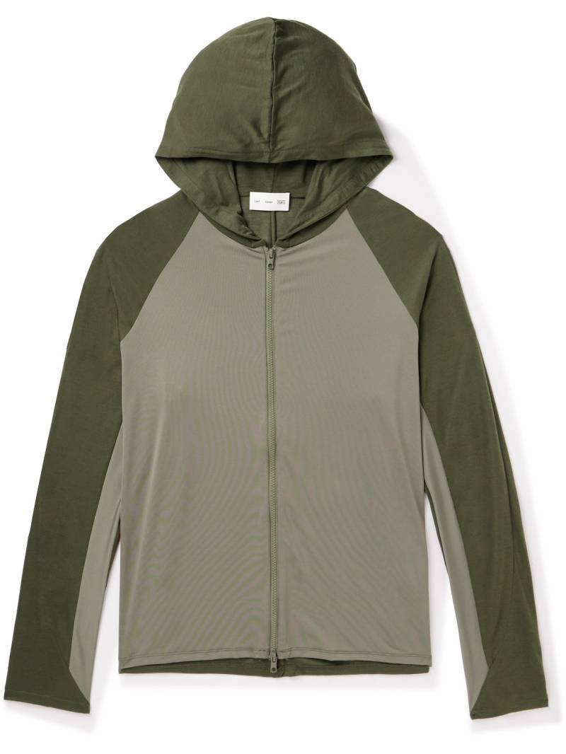 POST ARCHIVE FACTION - 5.0 Right Mesh-Panelled Lyocell Zip-Up Hoodie - Men - Green - XL von POST ARCHIVE FACTION