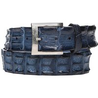 POST & CO Herren Gürtel blau Leder von POST & CO