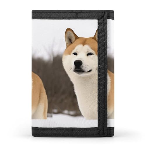 POTSCBVW Akita Geldbörse, kompakt, dreifach gefaltet, mit Schlüsselanhänger, leicht und langlebig, für den Außenbereich, Stil, Einheitsgröße, klassisch POTSCBVW Akita Geldbörse, kompakt, dreifach gefaltet, mit Schlüsselanhänger, leicht und langlebig, für den Außenbereich, Stil, Einheitsgröße, klassisch von POTSCBVW