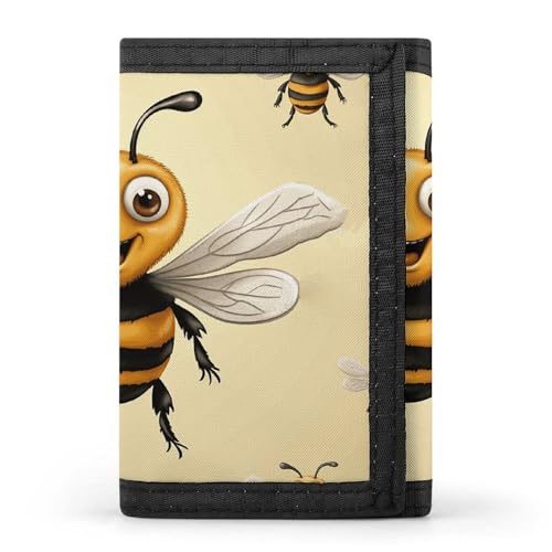 POTSCBVW Bee Geldbörse, kompakt, dreifach gefaltet, mit Schlüsselanhänger, leicht und langlebig, für den Außenbereich, Stil, Einheitsgröße, klassisch POTSCBVW Bee Geldbörse, kompakt, dreifach gefaltet, mit Schlüsselanhänger, leicht und langlebig, für den Außenbereich, Stil, Einheitsgröße, klassisch von POTSCBVW