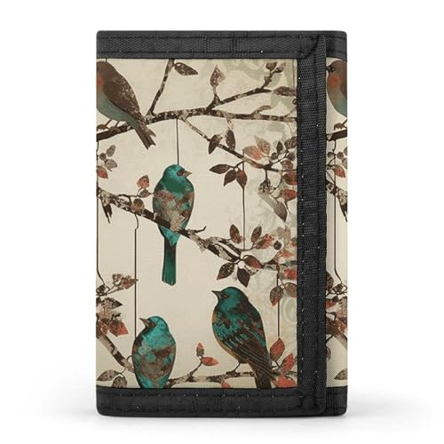 POTSCBVW Birds On Branches Geldbörse, kompakt, dreifach gefaltet, mit Schlüsselanhänger, leicht und langlebig, für den Außenbereich, Stil, Einheitsgröße, klassisch POTSCBVW Birds On Branches Geldbörse, kompakt, dreifach gefaltet, mit Schlüsselanhänger, leicht und langlebig, für den Außenbereich, Stil, Einheitsgröße, klassisch von POTSCBVW
