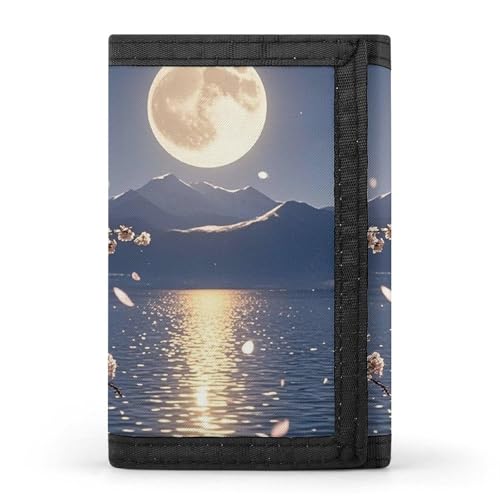 POTSCBVW Bright Moon Hangs High Wallet Compact Trifold Wallet with Keychain Lightweight & Durable Purse for Outdoor POTSCBVW Bright Moon Hangs High Wallet Compact Trifold Wallet with Keychain Lightweight & Durable Purse for Outdoor von POTSCBVW