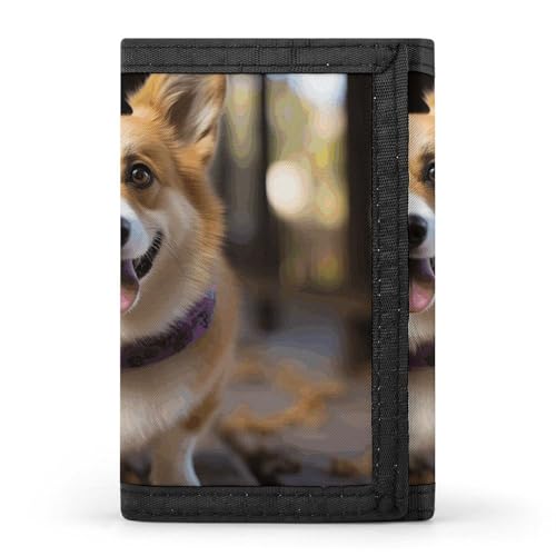 POTSCBVW Dog Corgi Geldbörse, kompakt, dreifach gefaltet, mit Schlüsselanhänger, leicht und langlebig, für draußen, Stil, Einheitsgröße, klassisch POTSCBVW Dog Corgi Geldbörse, kompakt, dreifach gefaltet, mit Schlüsselanhänger, leicht und langlebig, für draußen, Stil, Einheitsgröße, klassisch von POTSCBVW