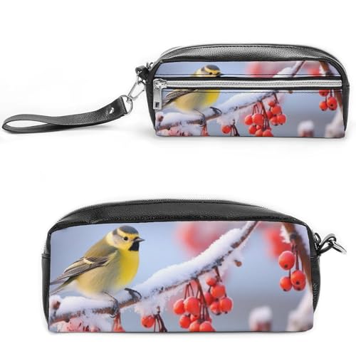 POTSCBVW Federmäppchen mit niedlichem Tiermotiv, großes Fassungsvermögen, mit zwei Fächern, Reißverschluss, Leder-Bleistifttasche, tragbare Reise-Kosmetiktasche für Damen und Herren POTSCBVW Federmäppchen mit niedlichem Tiermotiv, großes Fassungsvermögen, mit zwei Fächern, Reißverschluss, Leder-Bleistifttasche, tragbare Reise-Kosmetiktasche für Damen und Herren von POTSCBVW