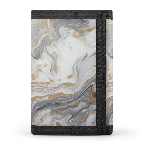 POTSCBVW Gelbe Marmor-Geldbörse, kompakt, dreifach gefaltet, mit Schlüsselanhänger, leicht und langlebig, für den Außenbereich, Stil, Einheitsgröße, klassisch POTSCBVW Gelbe Marmor-Geldbörse, kompakt, dreifach gefaltet, mit Schlüsselanhänger, leicht und langlebig, für den Außenbereich, Stil, Einheitsgröße, klassisch von POTSCBVW