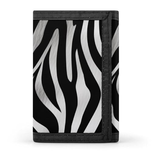 POTSCBVW Geldbörse mit Zebramuster, kompakt, dreifach gefaltet, mit Schlüsselanhänger, leicht und langlebig, für den Außenbereich, Stil, Einheitsgröße, klassisch POTSCBVW Geldbörse mit Zebramuster, kompakt, dreifach gefaltet, mit Schlüsselanhänger, leicht und langlebig, für den Außenbereich, Stil, Einheitsgröße, klassisch von POTSCBVW